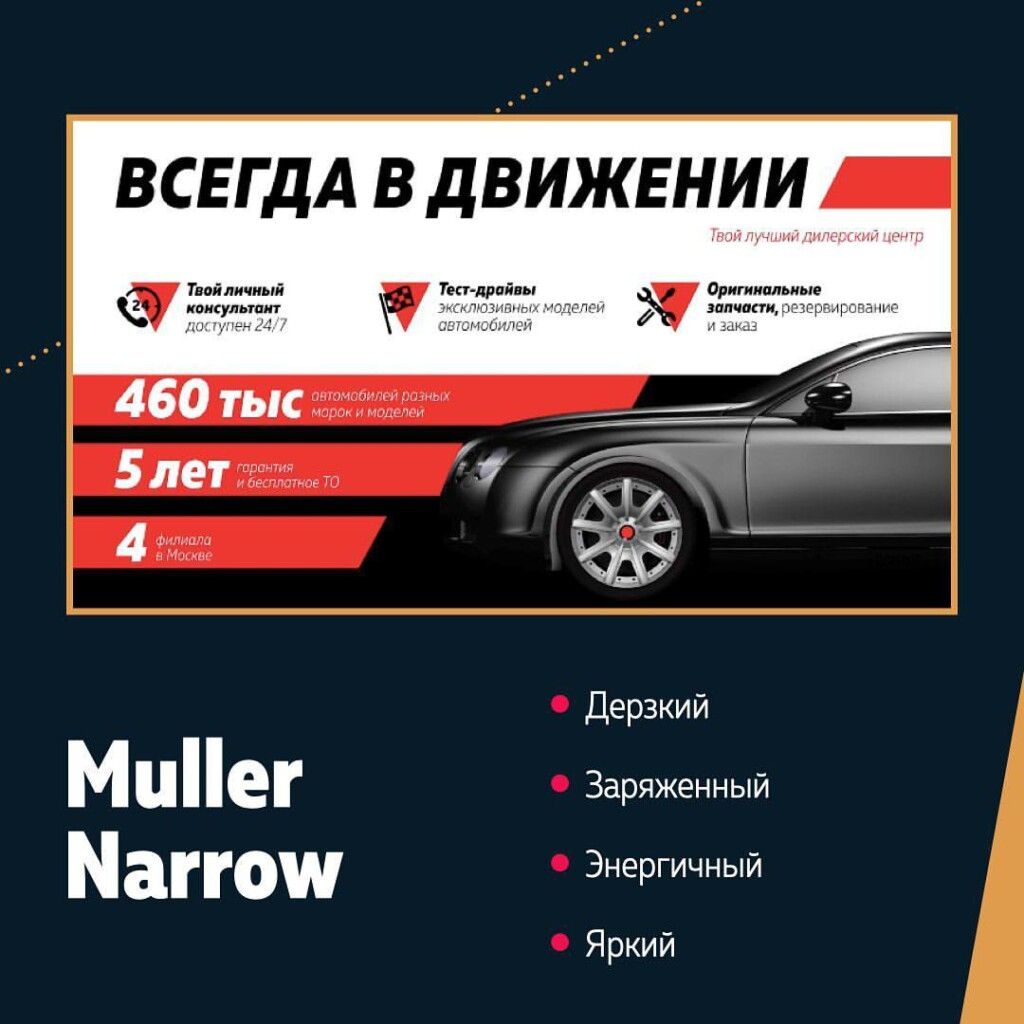 шрифт Muller Narrow