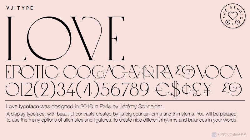 Шрифт Love Typeface