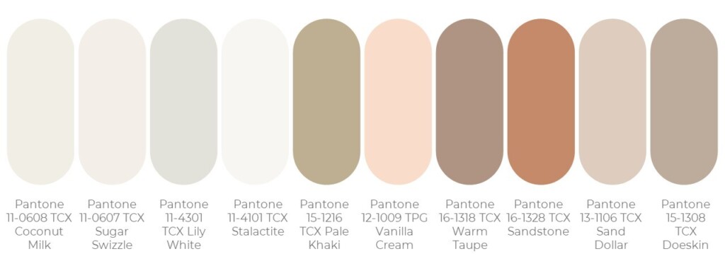 Оттенки Pantone