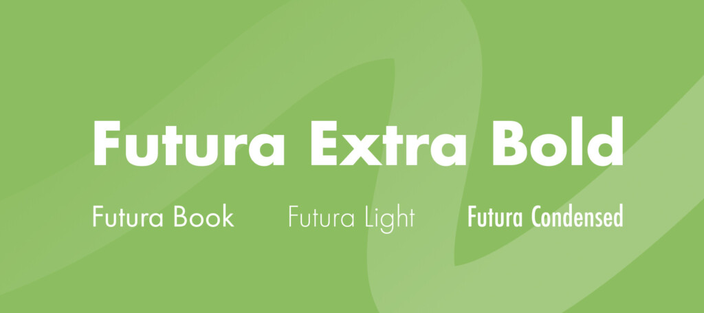 Сочетание Futura с другими начертаниями Futura