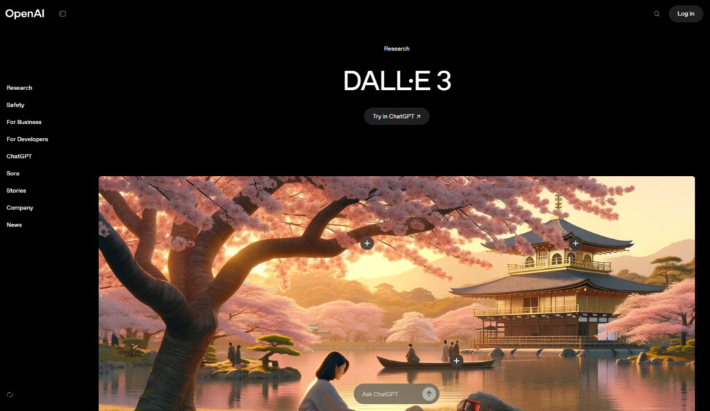 Главная страница DALL-E 3