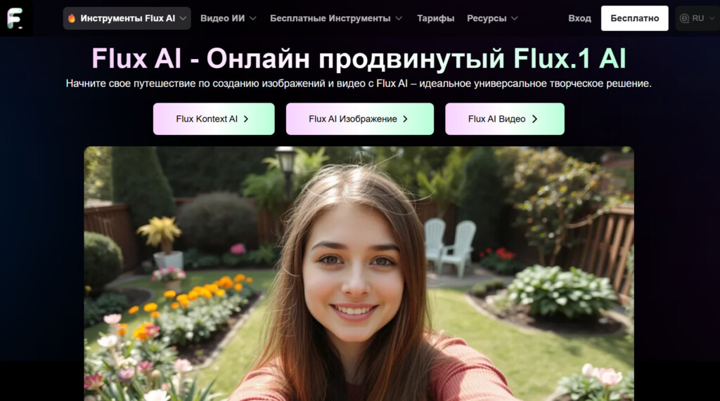 Сайт Flux AI