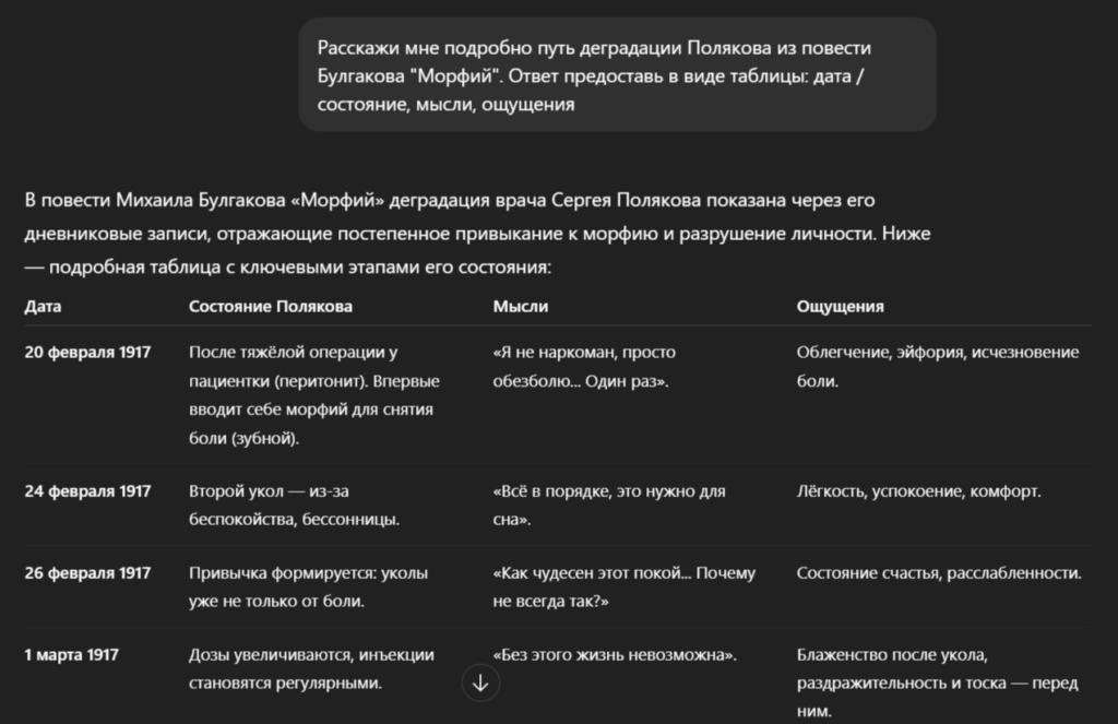 Запрос ИИ