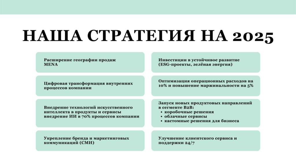 Исходный слайд со стратегией