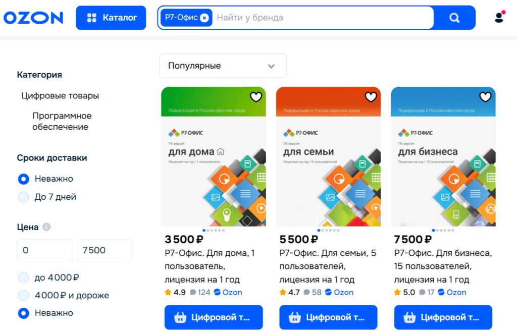 Цифровые товары