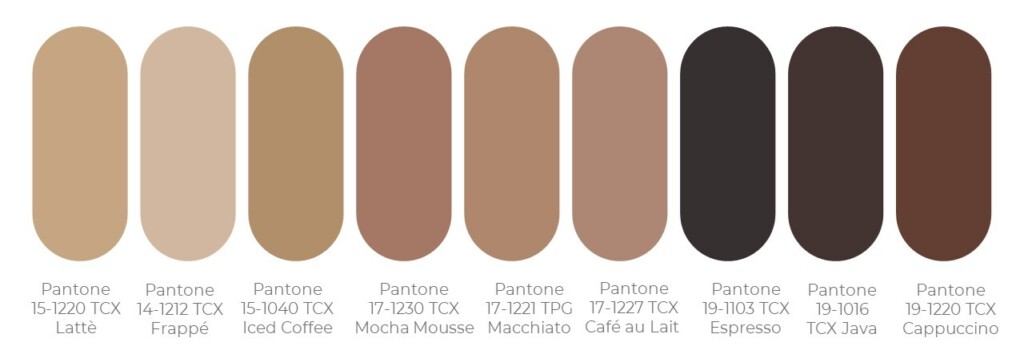 Оттенки Pantone